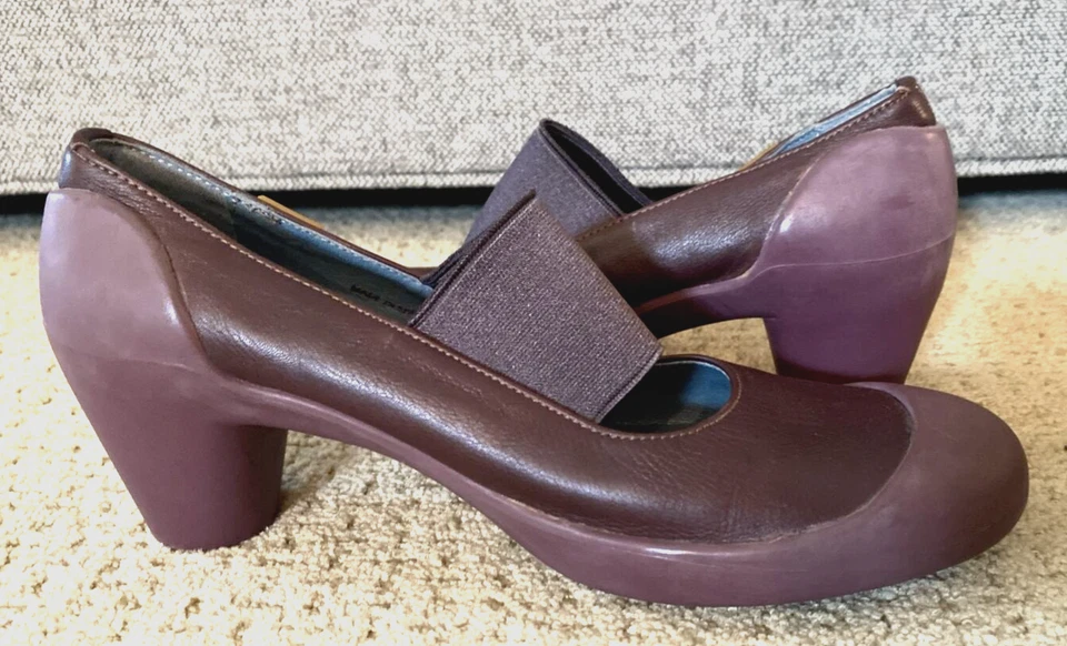 Zapatos de salón CAMPER de cuero ciruela Minnie Mary Janes EU 39 de colección años 90 Foto 2 de 4