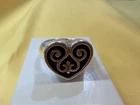 JAMES AVERY RETIRED STERLING SILVER 925 SCROLL FRENCH HEART RING Size 6.5 vtg