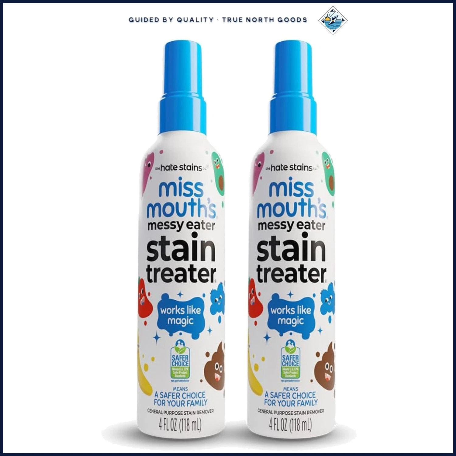 Convenient 2 Pack Stain Remover Spray for Tough Stains on Various Fabrics