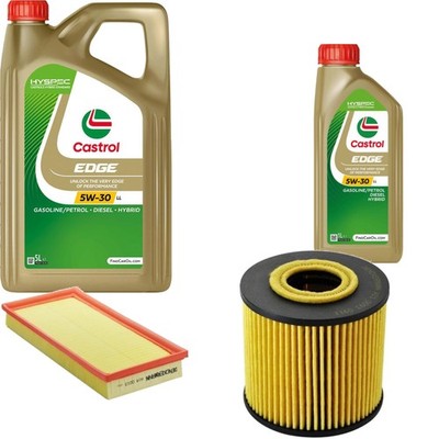 Inspektionspaket Castrol EDGE Titanium 5W-30 LL 6L für Volvo V40 Kombi 1.8