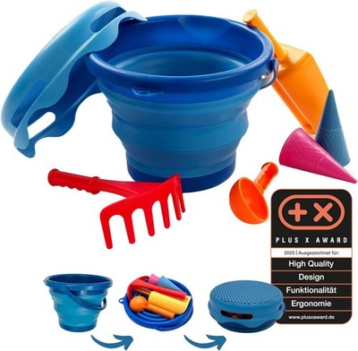 Schildkröt 970244 7-in-1 Sand Toys Set, Innovative Handbag Size, Compact and Spa