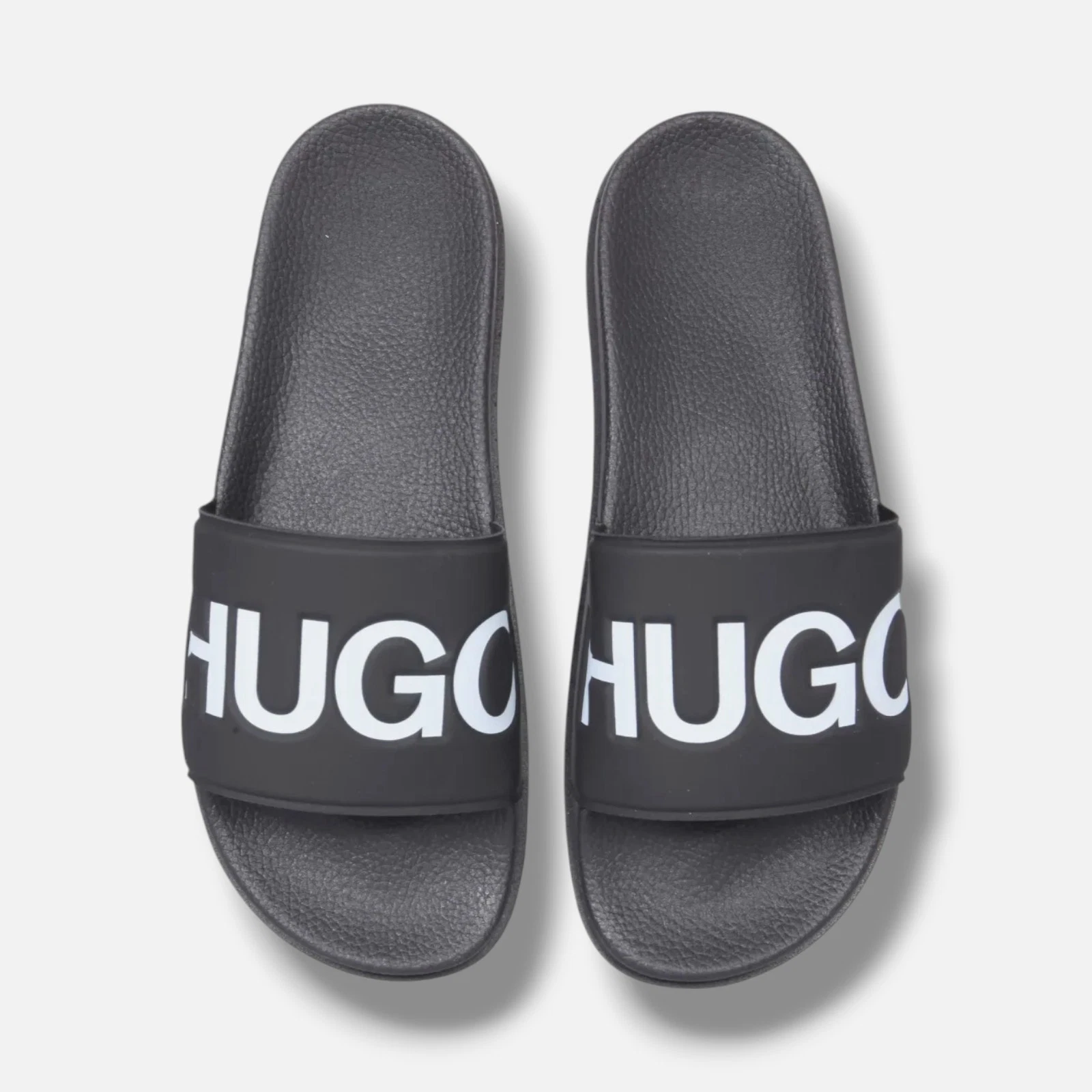 Hugo Boss Mens Black Match Slide Logo Slip-on Sandal Shoes Size 42