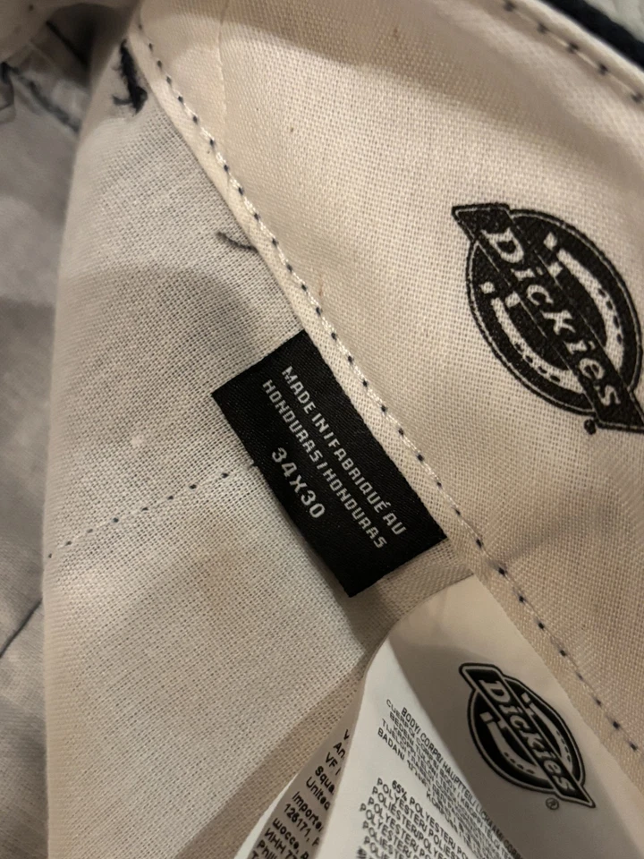 Pantalones Dickies Para Hombre 34x30 Azul 874 Ajuste Original Trabajo Sarga Pierna Recta Uniforme Foto 3 de 4