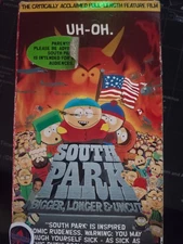 Vintage South Park VHS Bigger, Longer  Uncut Movie Kyle Cartman Stan Kenny