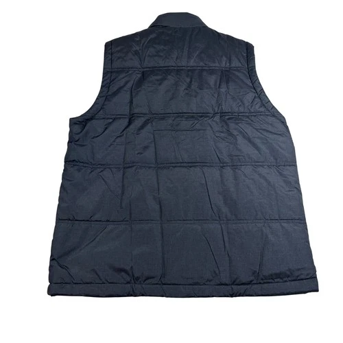 Weatherproof Vintage Mens Puffer Vest Navy Blue Quilted Flannel Lined Large NEW image 2
