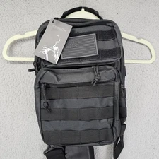 REEBOW Gear Tactical Sling Bag Military Molle Shoulder Backpack USA Flag Patch