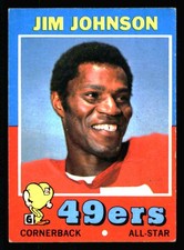 1971 Topps #24 Jim Johnson All-Stars San Francisco 49ers EX