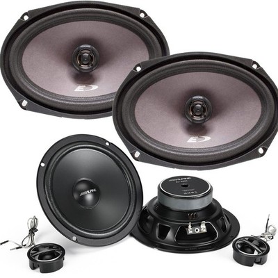 Alpine Car Audio Speakers Package 6''x9'' 280W Coaxial &-6.5'' 180W Component set