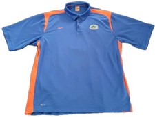 Vintage Florida Gators Polo Shirt Mens XL Blue UF Urban Meyer Nike Team
