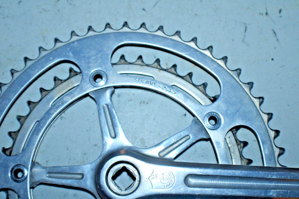 Brazo de manivela Campagnolo Strada Driveside BCD144 54/43t 170 mm ISO plateado ¡Envío a EE. UU.! Foto 2 de 4