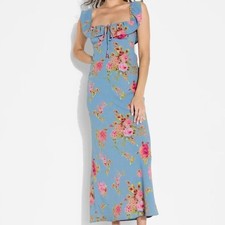 Wild Fable Flounce Sleeve Maxi Empire Waist Dress XS