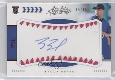 2020 Panini Absolute Pink 14/75 Brock Burke #107 Rookie Auto RC 02d2
