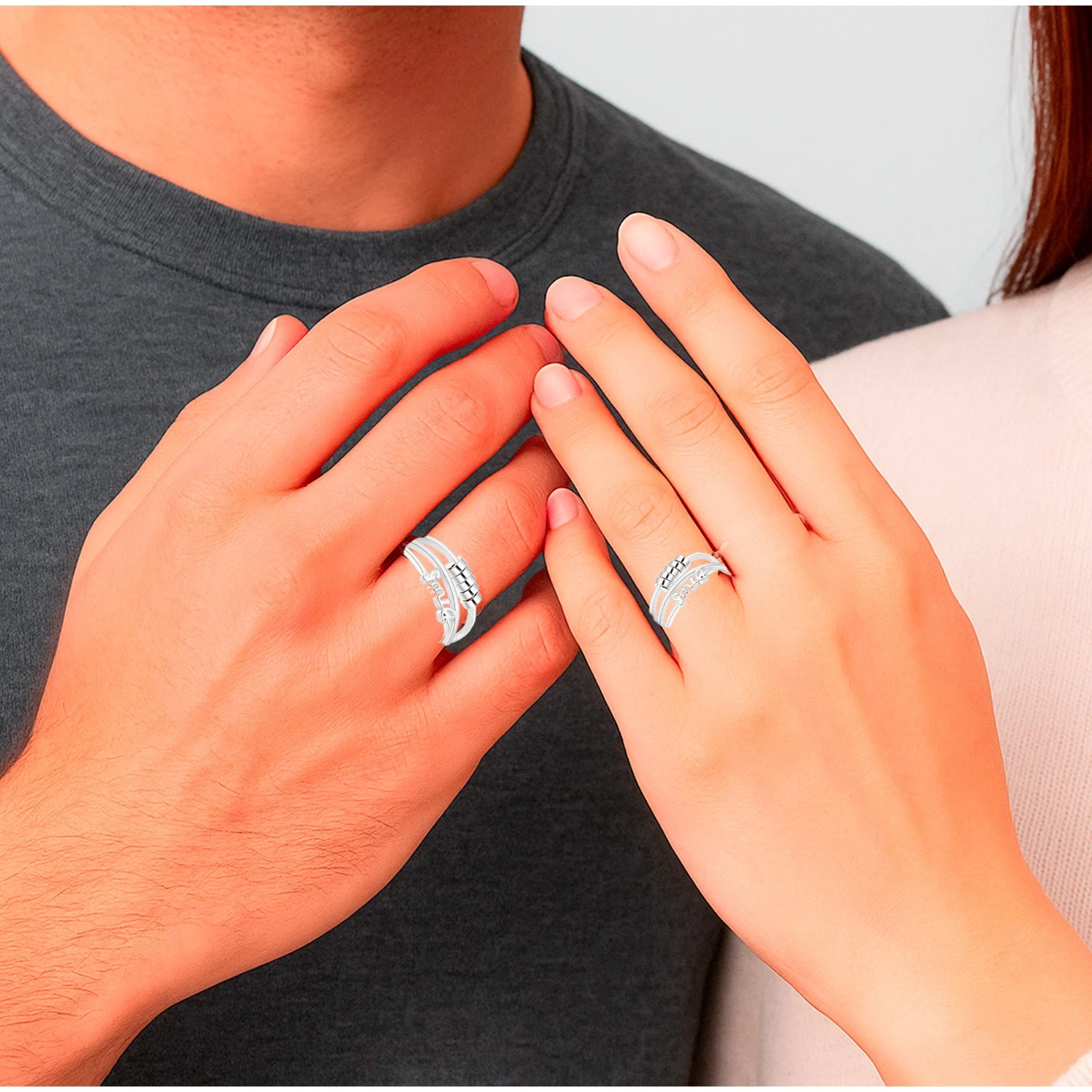 Spinner ring for women