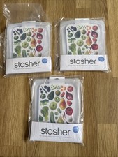 3 X Stasher Half Gallon Reusable Sandwich Bag