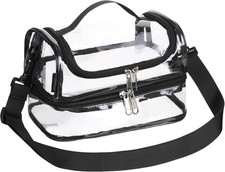 Clear Lunch Bag Reusable Tote Shoulder See through Transparent Stadium Approved