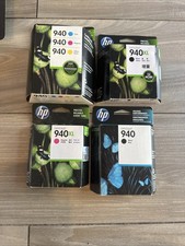 New Genuine HP 940XL 940 Black Color 3PK & 940XL Magenta Ink Officejet Pro