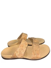 Vionic Women’s Cork Slide Sandals Size 9 Orthotic Adjustable Straps Comfort Shoe
