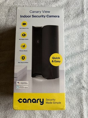 Canary View Indoor Security Camera 1080p Works with Alexa Google CAN400USBK New