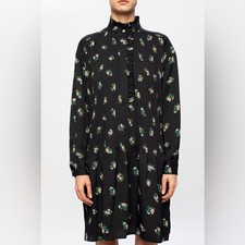 Tory Burch Womens Daybreak Ditsy Ruffle-Front Dress Size 0
