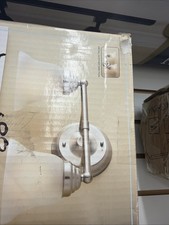 Hampton Bay Ashhurst 2-Light Brushed Nickel Vanity Light w/ Frosted Glass Shades