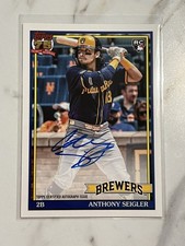 Topps 2026 Series 1 1991 Autographs Anthony Seigler Brewers #91A-ANT Rookie