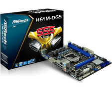 AS Rock H61M-DGS (LGA1155) Intel i3-2100 + 8GB (1333Mhz) Ram Mobo Bundle