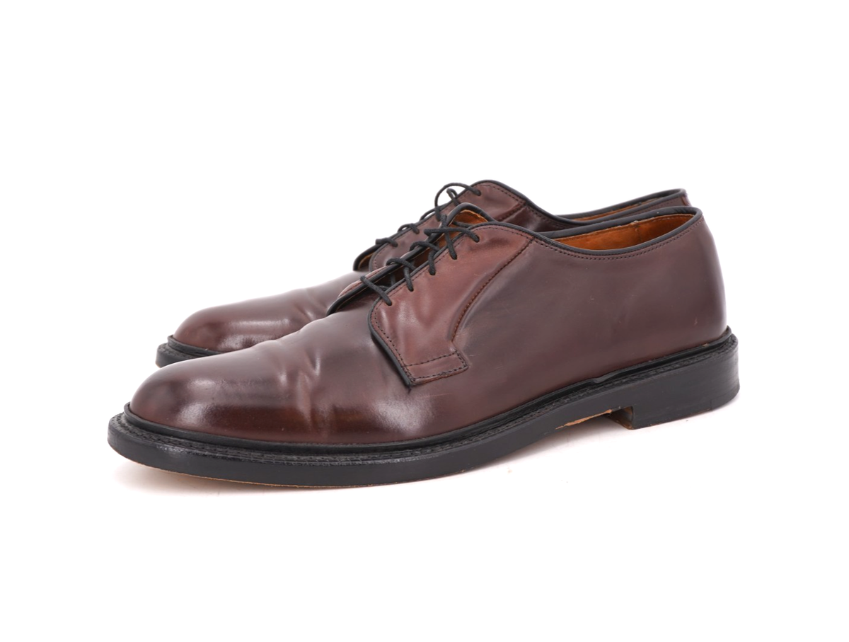 Allen Edmonds Leeds バーガンディー $850 | ALLEN EDMONDS LEEDS 10.5 B PLAIN TOE BLUCHER BURGUNDY SHELL