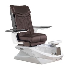 GEOM II DX Shiatsulogic Pedicure Chair White/Crystal w/Discharge Pump, Coffee