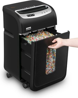 Paper Shredder Micro Cut 18 Sheet 30L Pull out Basket and Wheels AUCTION USED
