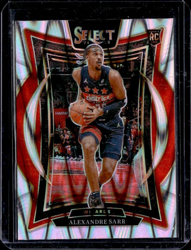 2024-25 Panini Select Concourse #73 RC Alexandre Sarr Tectonic Silver Prizm