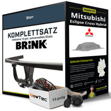 Für MITSUBISHI Eclipse Cross HYB GK Anhängerkupplung starr +eSatz 13pol uni 21-