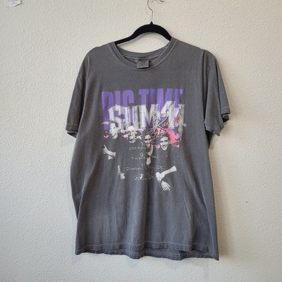 Sum 41 Men's Double Sided Concert T-Shirt 2022 Big Time, Size XL Grey