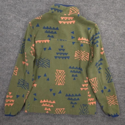 Chubbies Fleece 1/4 Zip Mens Large Green The Flame Commander Southwestern Tribal image 4