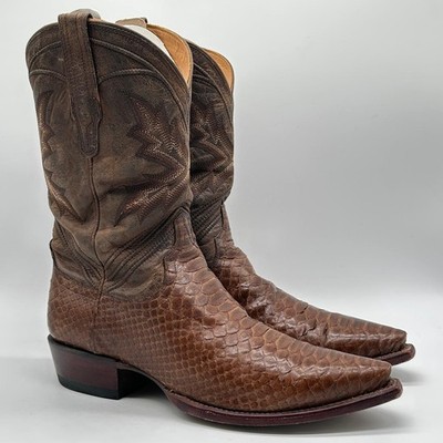 Tecovas The Barrett Cowboystiefel Western Handmade Boots Echtleder Pithon Gr. 43