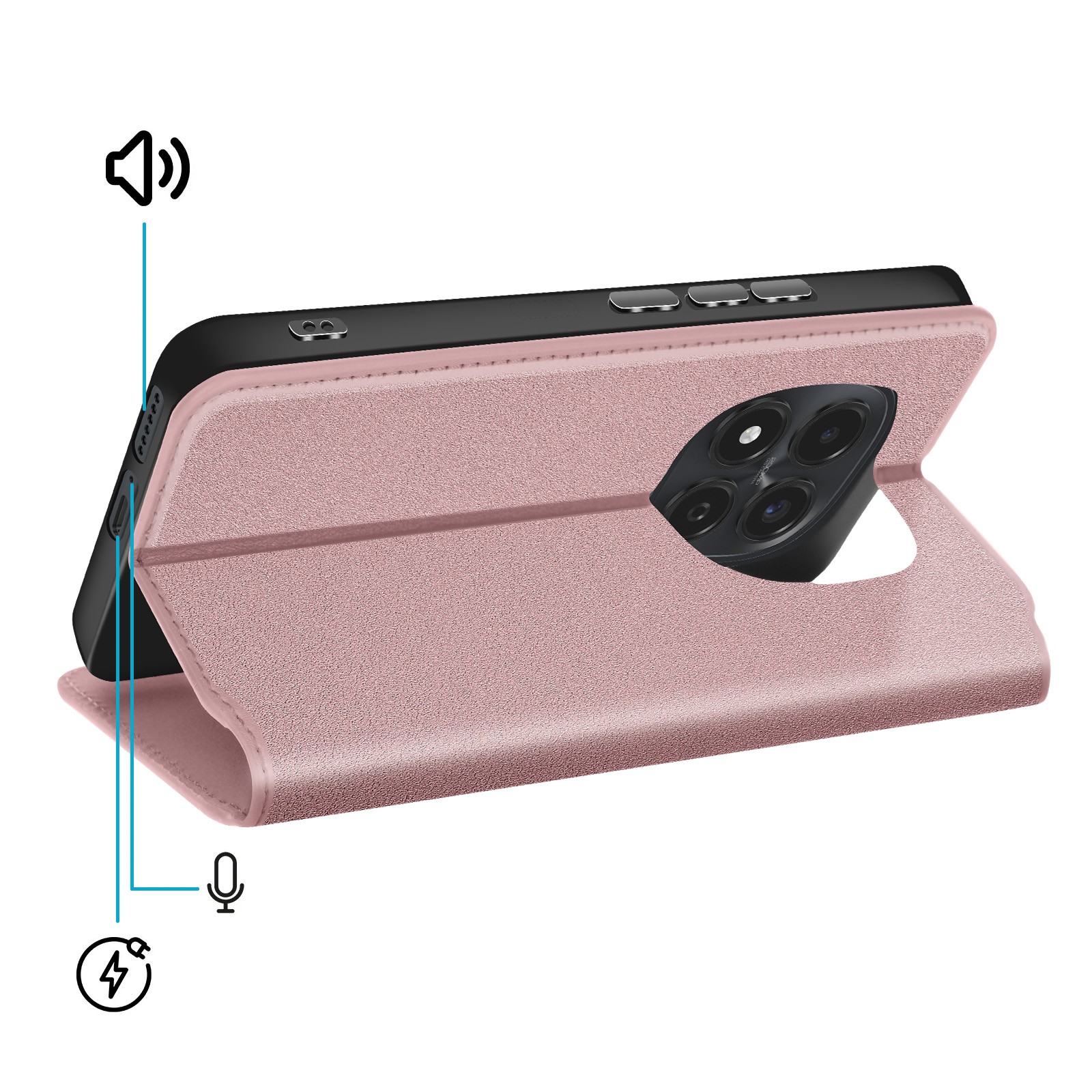 Coque Redmi Note 15 Pro 4G Classic Series finition cuir marron élégant - 4