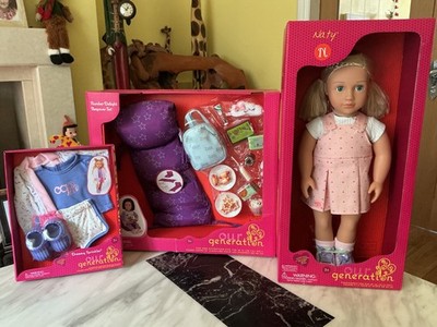 Our Generation Doll Naty with Slumber Delights Sleepover Set & Pyjama Set ''Neu''