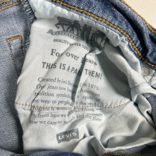 Jeans Levi’s 505 regular fit uomo W34 L30 blu denim cerniera mosca classico - Foto 8 di 12
