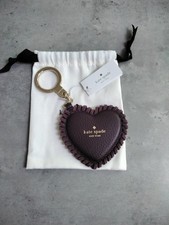 Kate Spade New York Leather Heart Keyring / Bag Charm