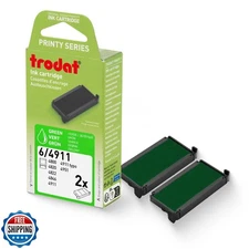 Trodat Replacement Pads, Printy 4911 Stamp, 2 Pack, Green