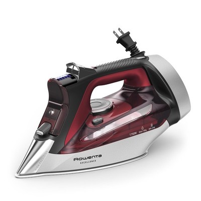 Rowenta Iron, Focus Excellence Stainless Steel Soleplate Steam 1750 W, Red