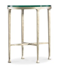 Hooker Furniture M14-80117-95 Cora 20" Diameter Glass Top Iron - Champagne /