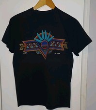 VTG Las Vegas Oneita Native American Art Black T Shirt Size Medium Made In USA