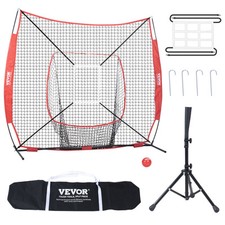 VEVOR 7x7 ft Baseball Softball Practice Net Hitting Batting Multiple Accessories