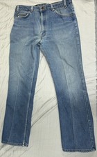 Vintage Levis Jeans Mens 36x32 Actual 34x29 Light Wash 517 Orange Tab Boot Cut