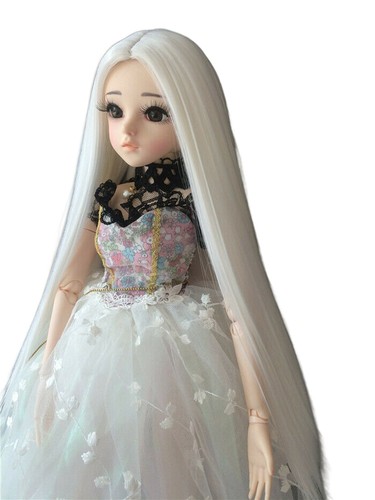 1/3 1/4 1/6 1/8 BJD Peluca SD Muñecas Pelo Largo Recto Sin Bangs Pelucas De Moda - Picture 28 of 44