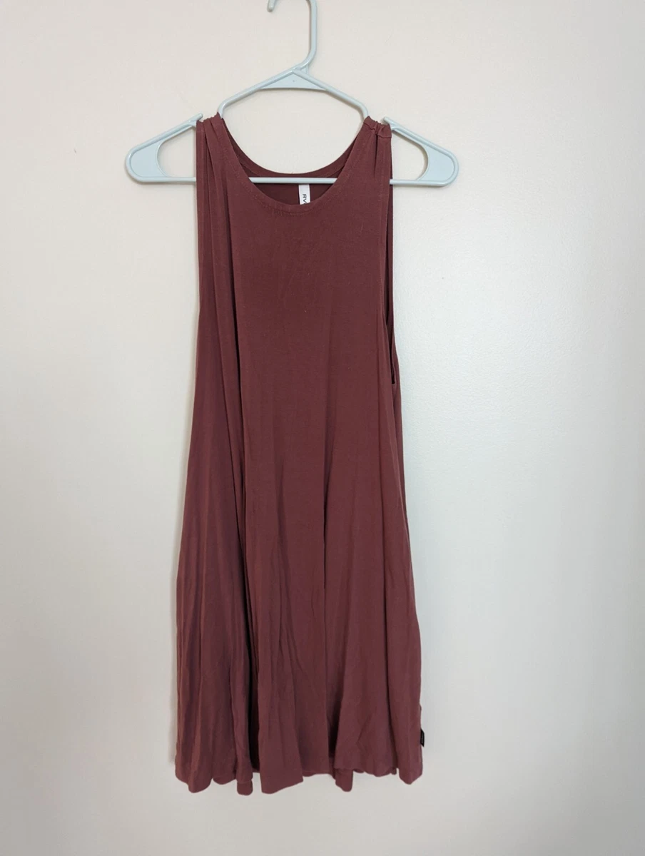 Lulu s RVCA Sucker Punch Mauve Swing Dress Small with pockets eBay