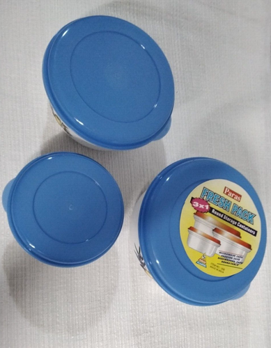 NEW Paras 3 pieces set plastic kitchen containers Storage round Paras Box011 - Imagen 4 de 9