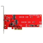 STARTECH 2x M.2 SSD Controller Card - PCIe - PCI Express M.2 SATA III PEX2M2