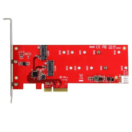 STARTECH 2x M.2 SSD Controller Card - PCIe - PCI Express M.2 SATA III PEX2M2 - Picture 1 of 1