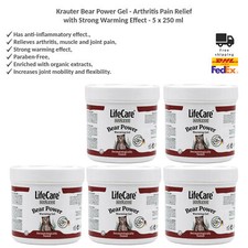 LifeCare Krauter Bear Power Gel Arthritis Pain Relief - Warming Effect 5x250ml
